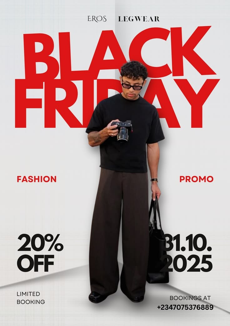 Fashion & Luxury: Brand Black Friday Graphic Design 